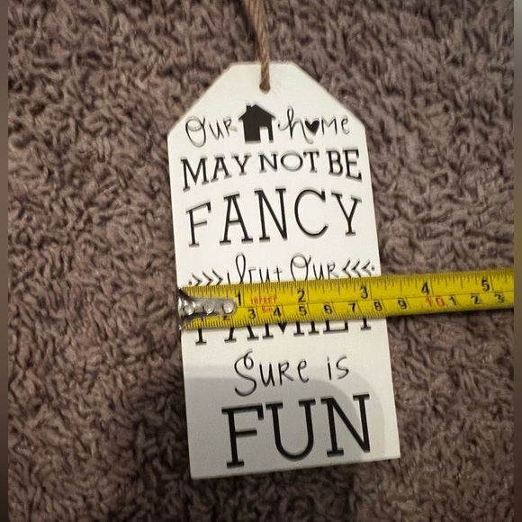 Our Home May Not Be Fancy But Our Family Sure Is Fun - Wooden Hanging Decor - Picture 4 of 5